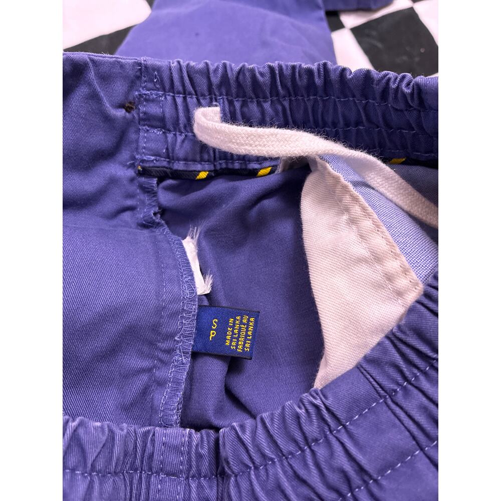 Polo Ralph Lauren Indigo Blue Pants Pink Pony Elastic Waist Small Preppy - Picture 6 of 7